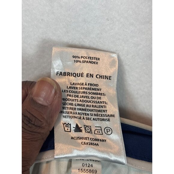 Foot Joy Mens Beige Flat-Front Chino Pants With Button Closure34x30 - Picture 13 of 13